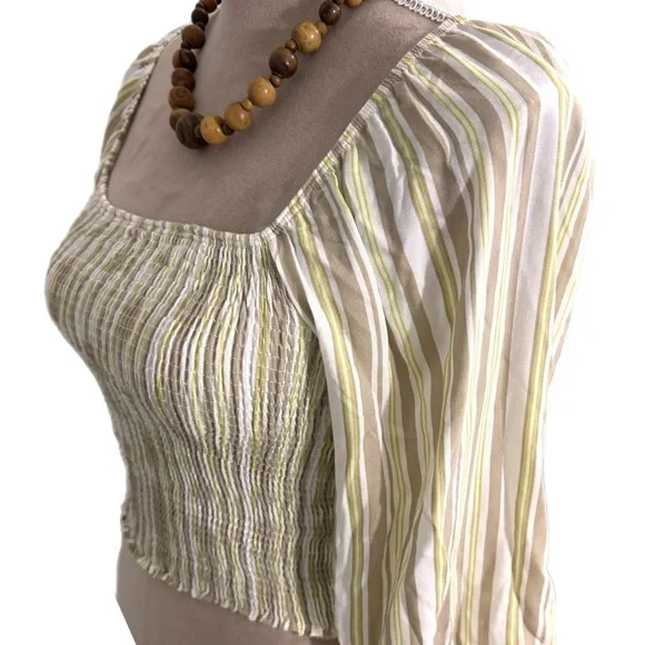 Anthropologie Peixoto Resort 2 piece Set Wide Leg Pant Crop Top Beach Wear M - Picture 7 of 16